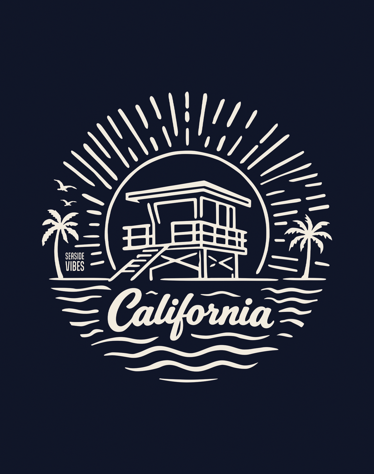 Youth: California Sunrise Session Tee | Navy