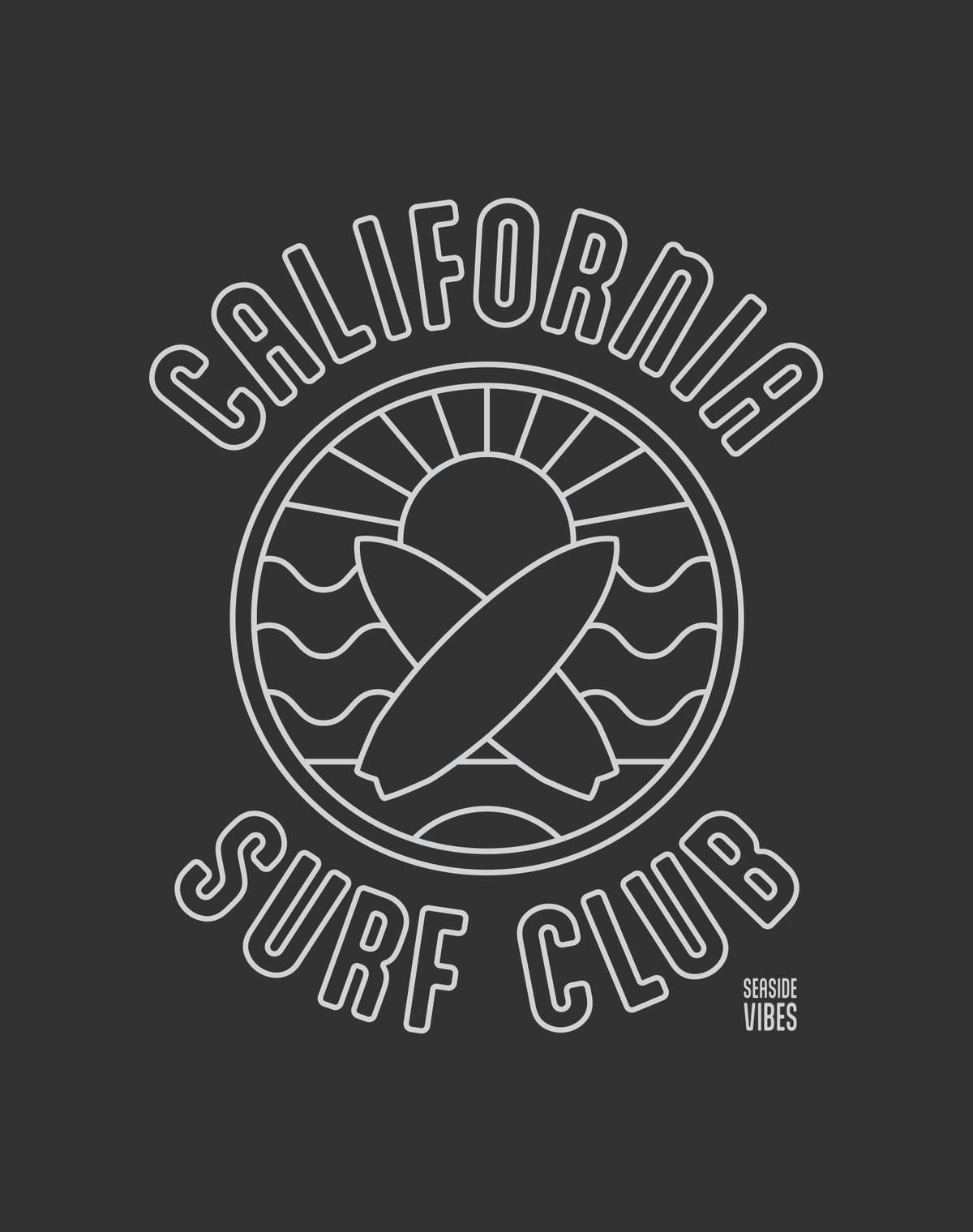 Youth: California Surf Club Tee | Dark Grey Heather