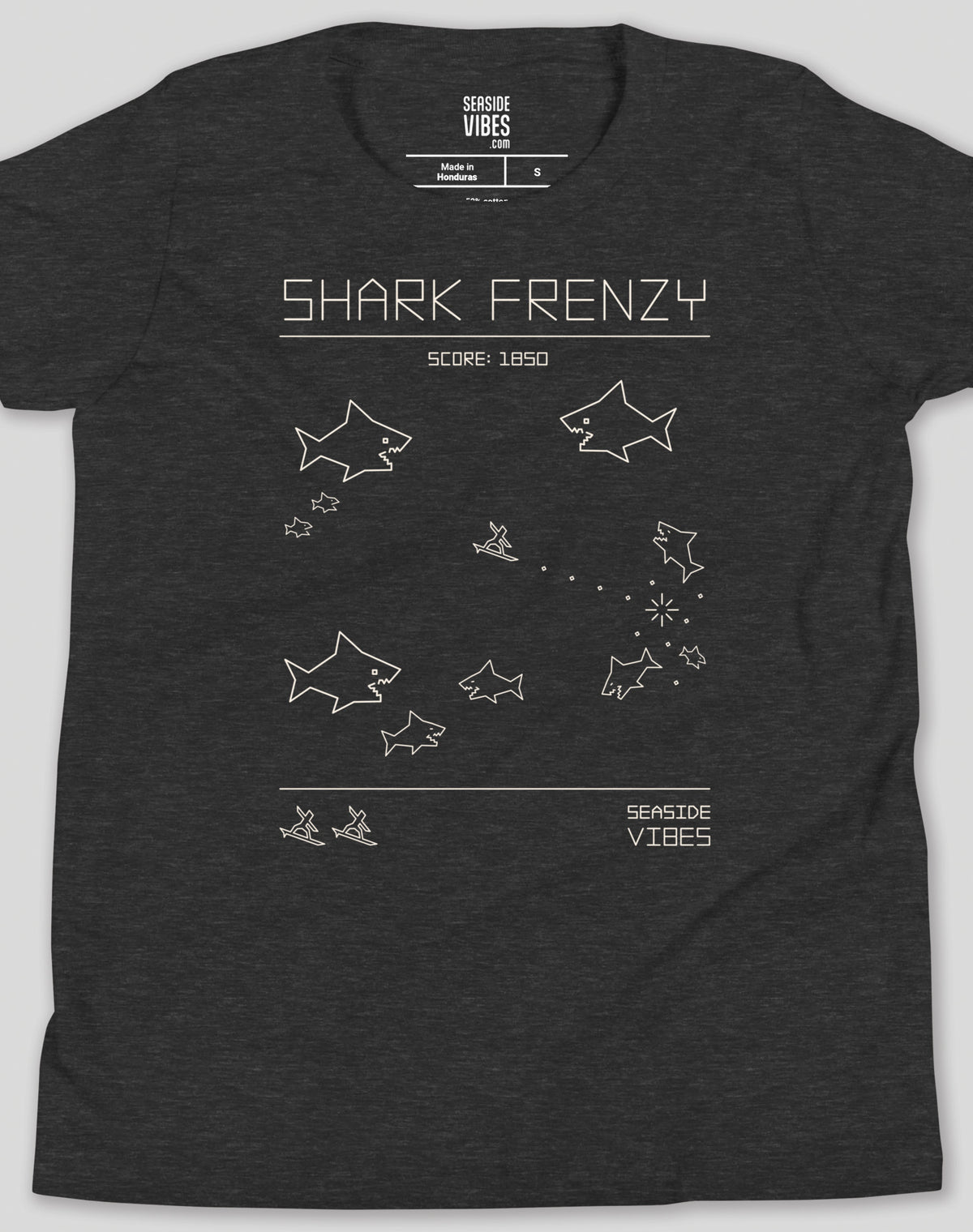 Youth: 1979 Shark Frenzy Tee | Dark Grey Heather