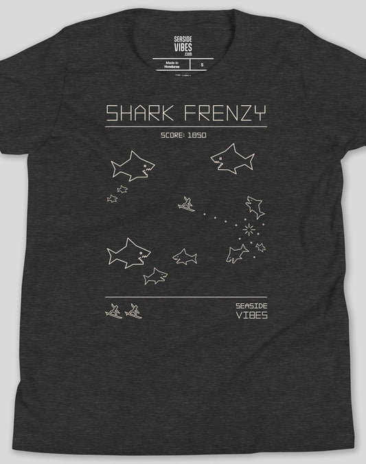 Youth: 1979 Shark Frenzy Tee | Dark Grey Heather