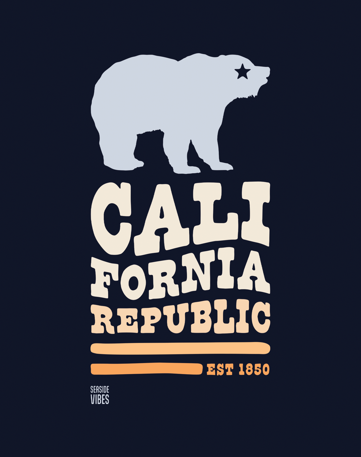 Youth: California Republic Bear Tee | Navy