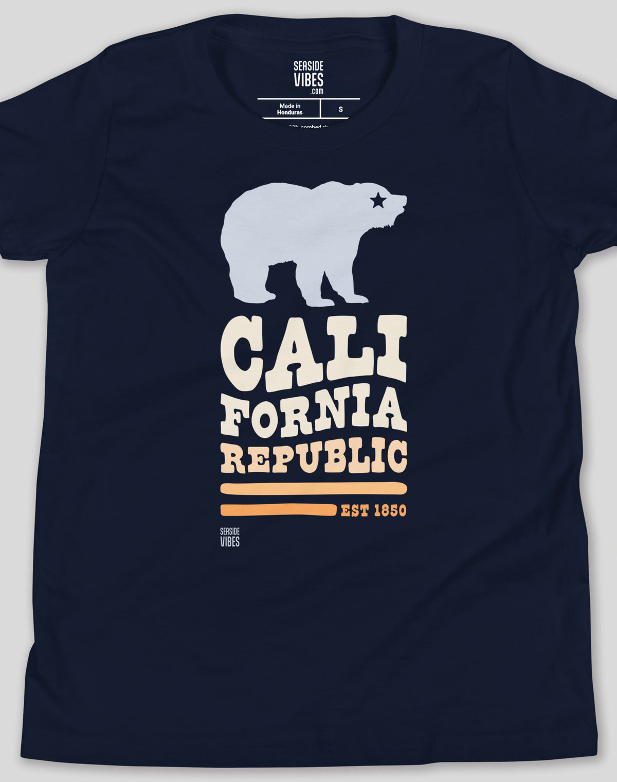 Youth: California Republic Bear Tee | Navy