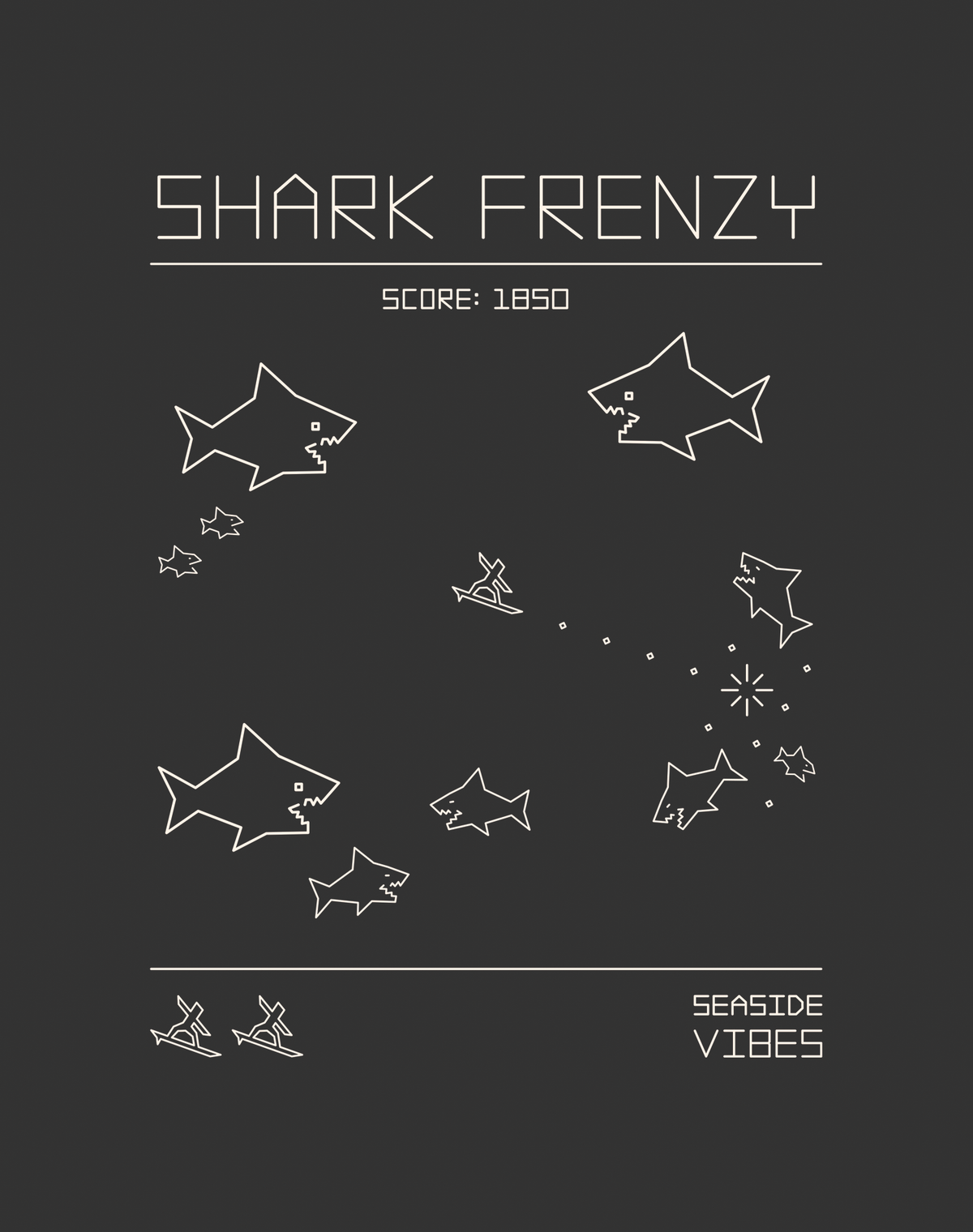 Youth: 1979 Shark Frenzy Tee | Dark Grey Heather