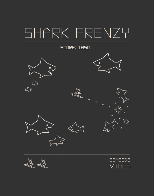 Youth: 1979 Shark Frenzy Tee | Dark Grey Heather