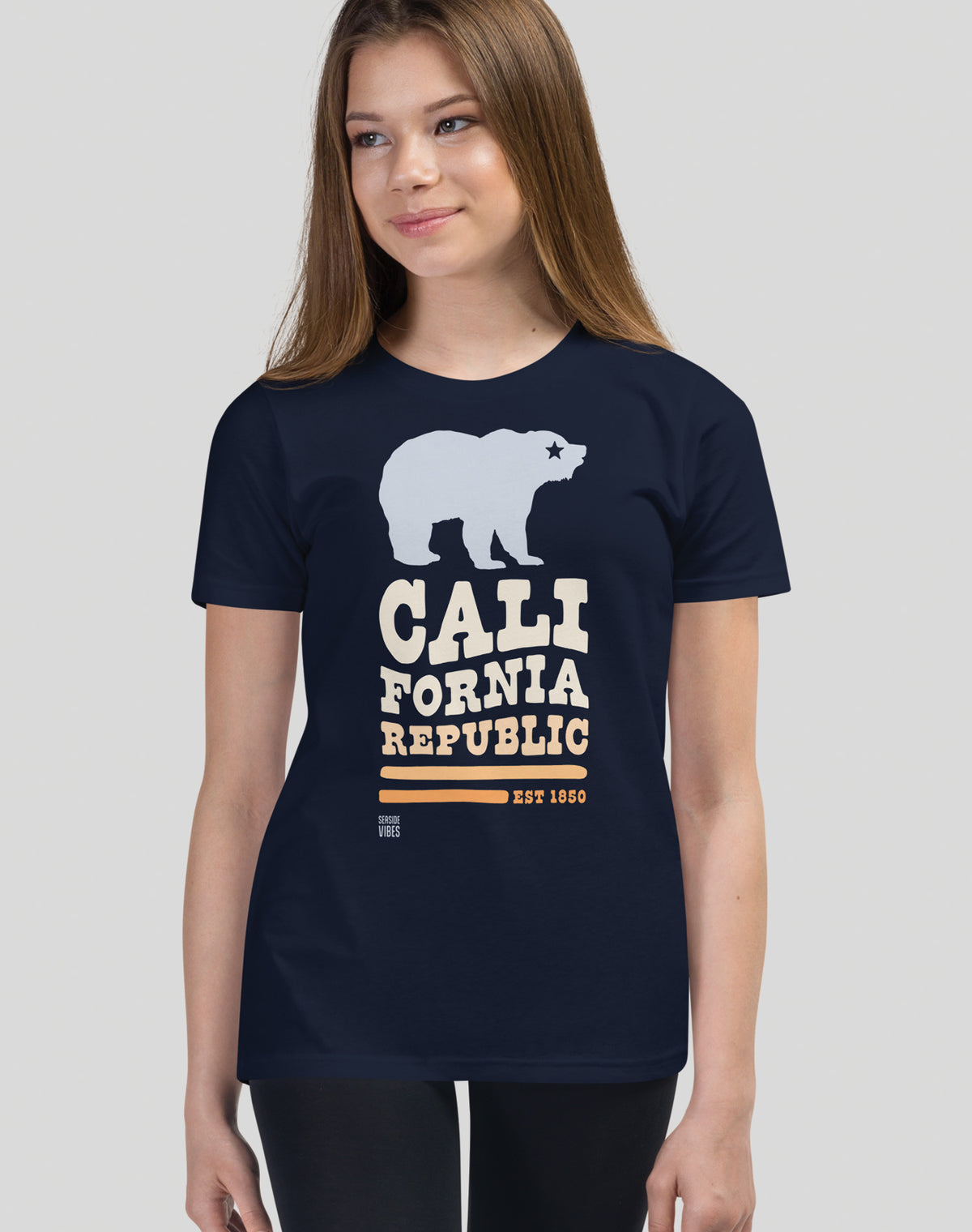 Youth: California Republic Bear Tee | Navy