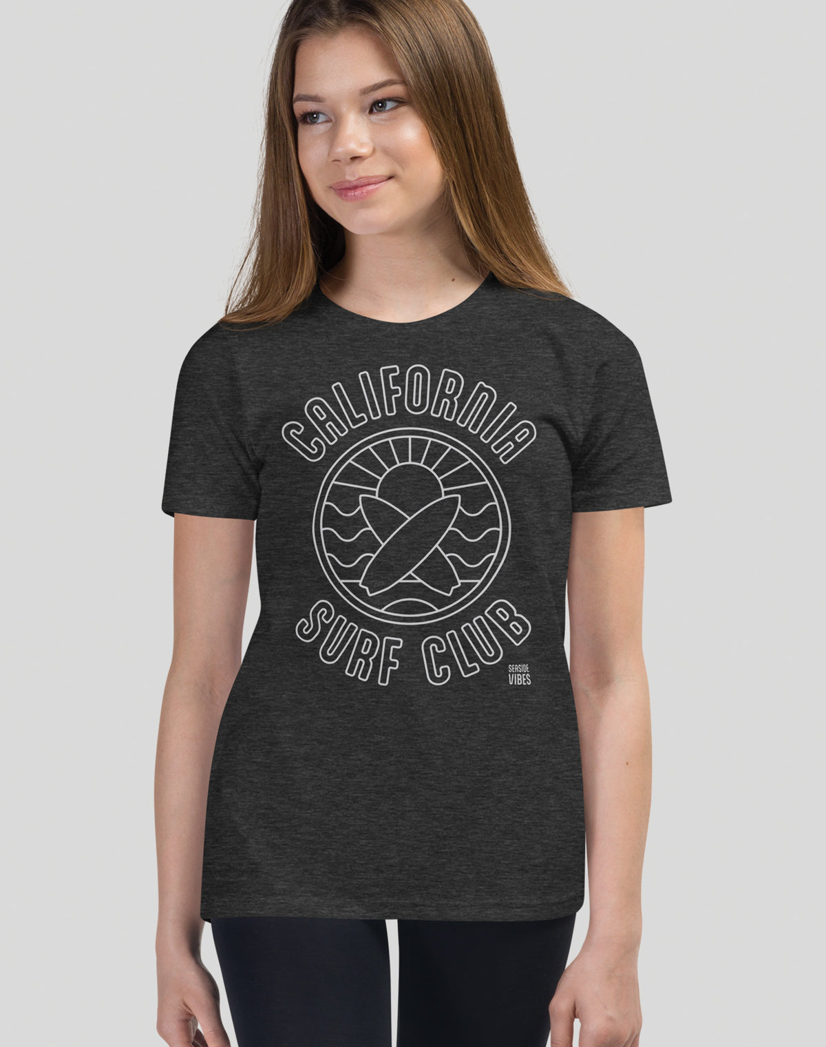 Youth: California Surf Club Tee | Dark Grey Heather