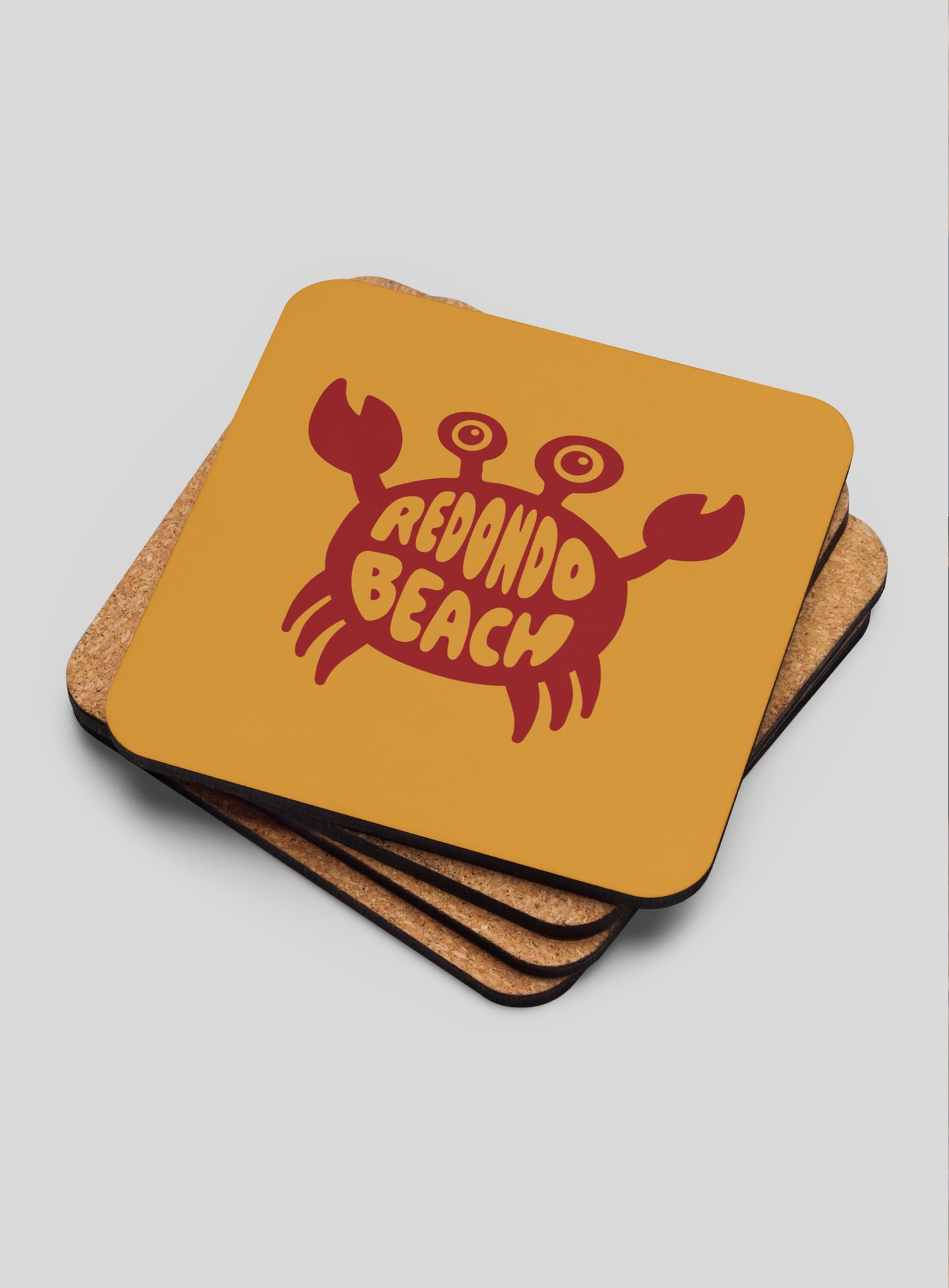 Collectible Redondo Beach Cork-Back Coasters - Gen 1: 4 Pack