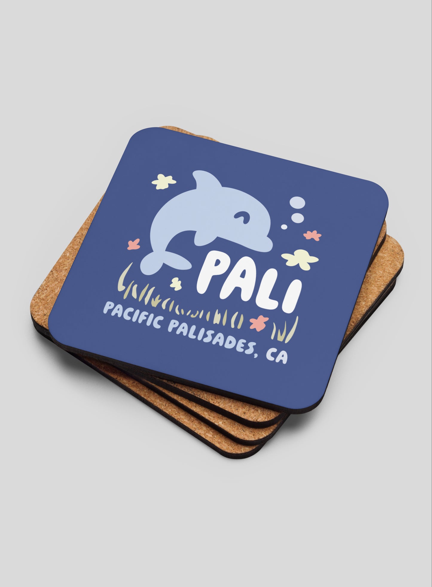 Collectible Pacific Palisades Cork-Back Coasters - Gen 1: 4 Pack