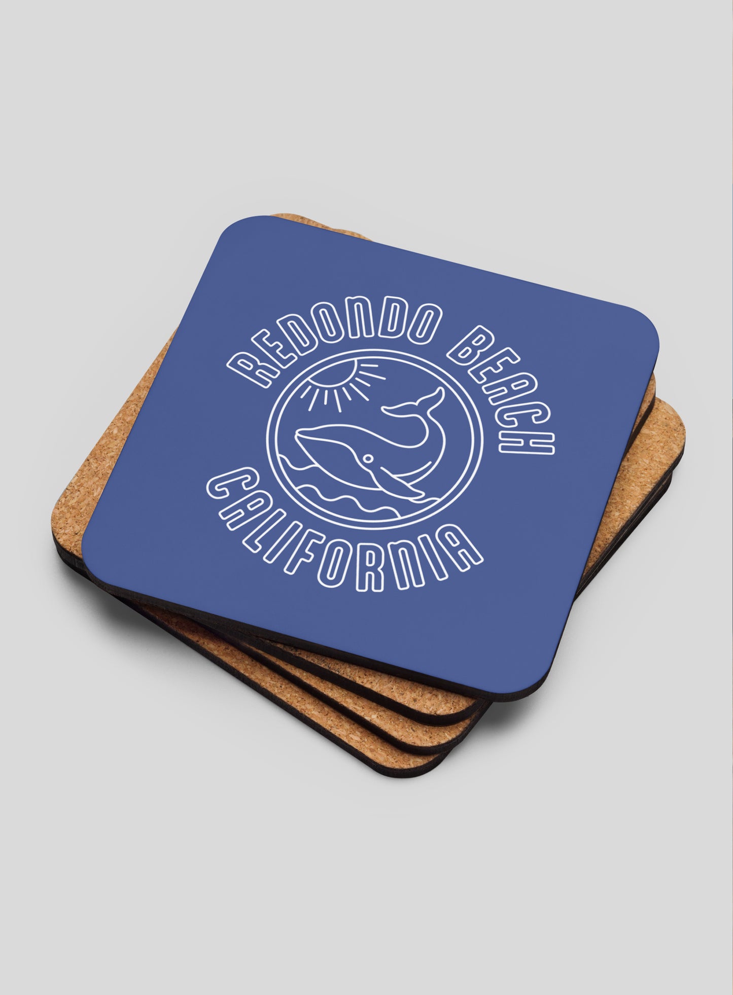 Collectible Redondo Beach Cork-Back Coasters - Gen 1: 4 Pack