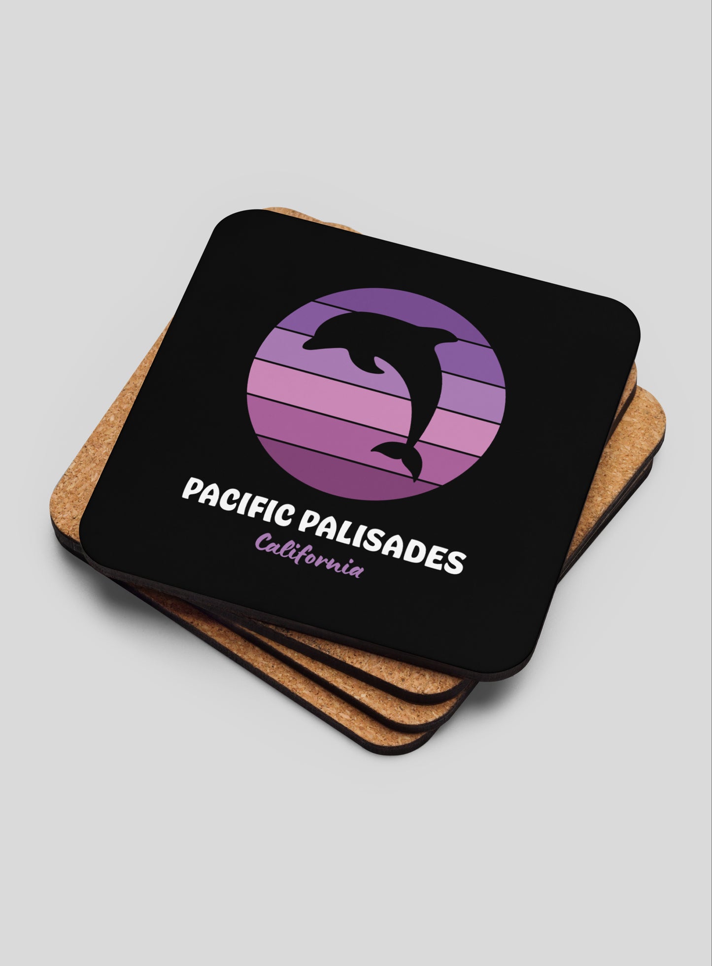 Collectible Pacific Palisades Cork-Back Coasters - Gen 1: 4 Pack