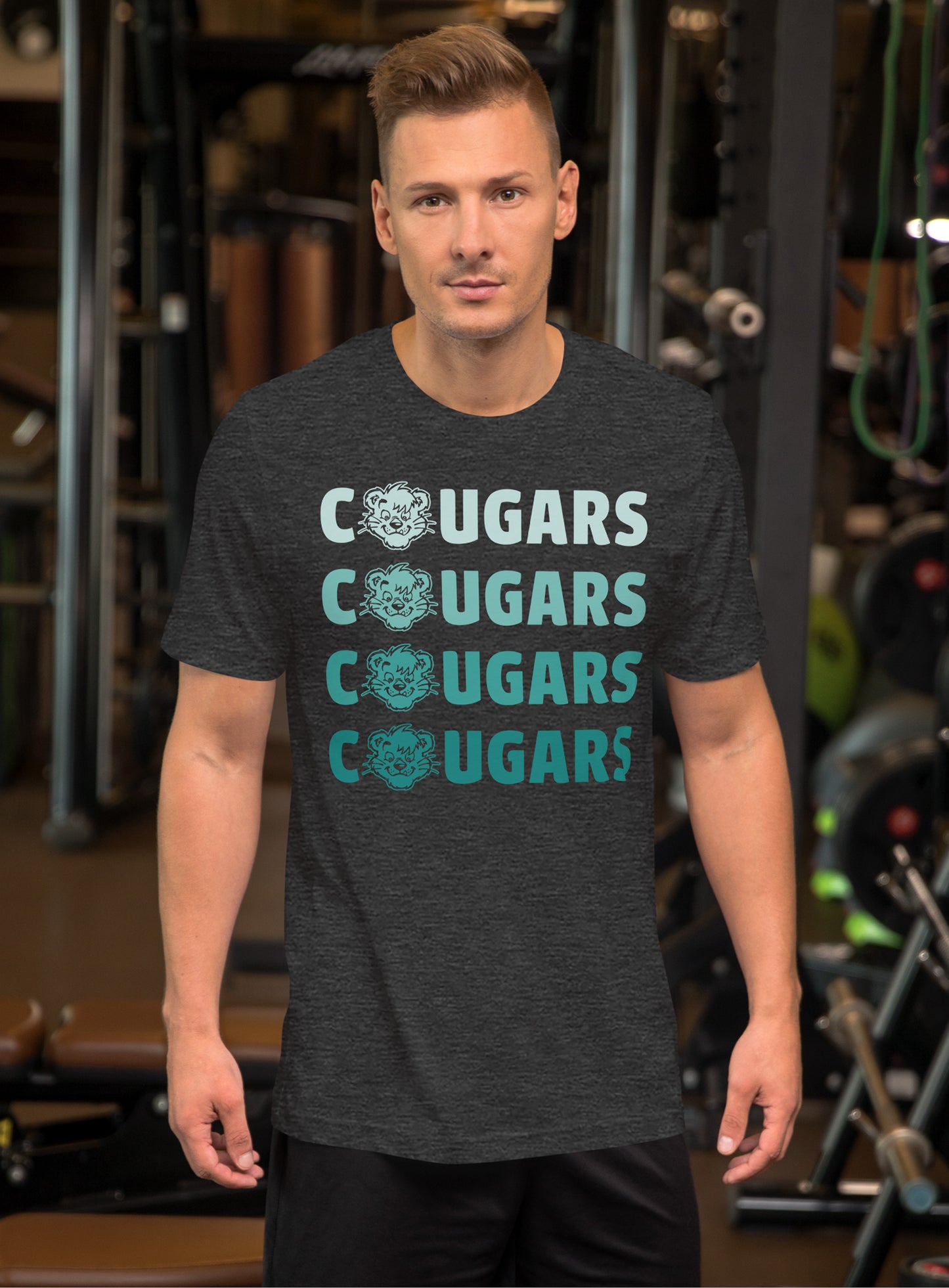 Unisex: Cornerstone Cougars Remix Tee - Dark Grey Heather