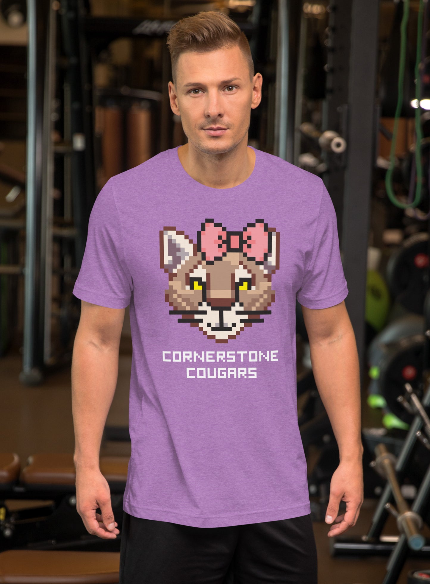 Unisex: Cornerstone Lady Cougars Quest Tee - Heather Purple