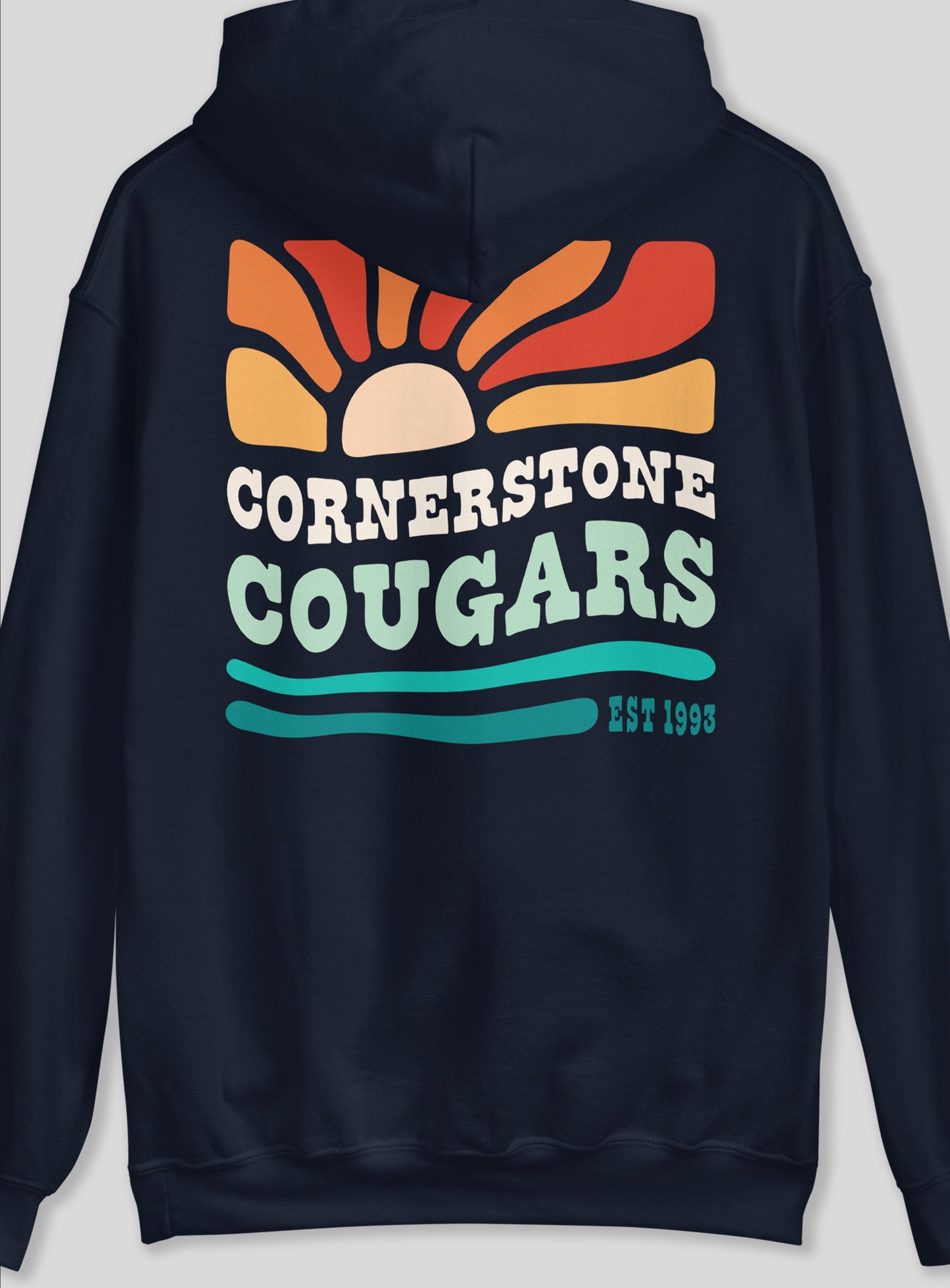 Unisex: Cornerstone Cougars Beach Vibes Pullover Hoodie - Navy