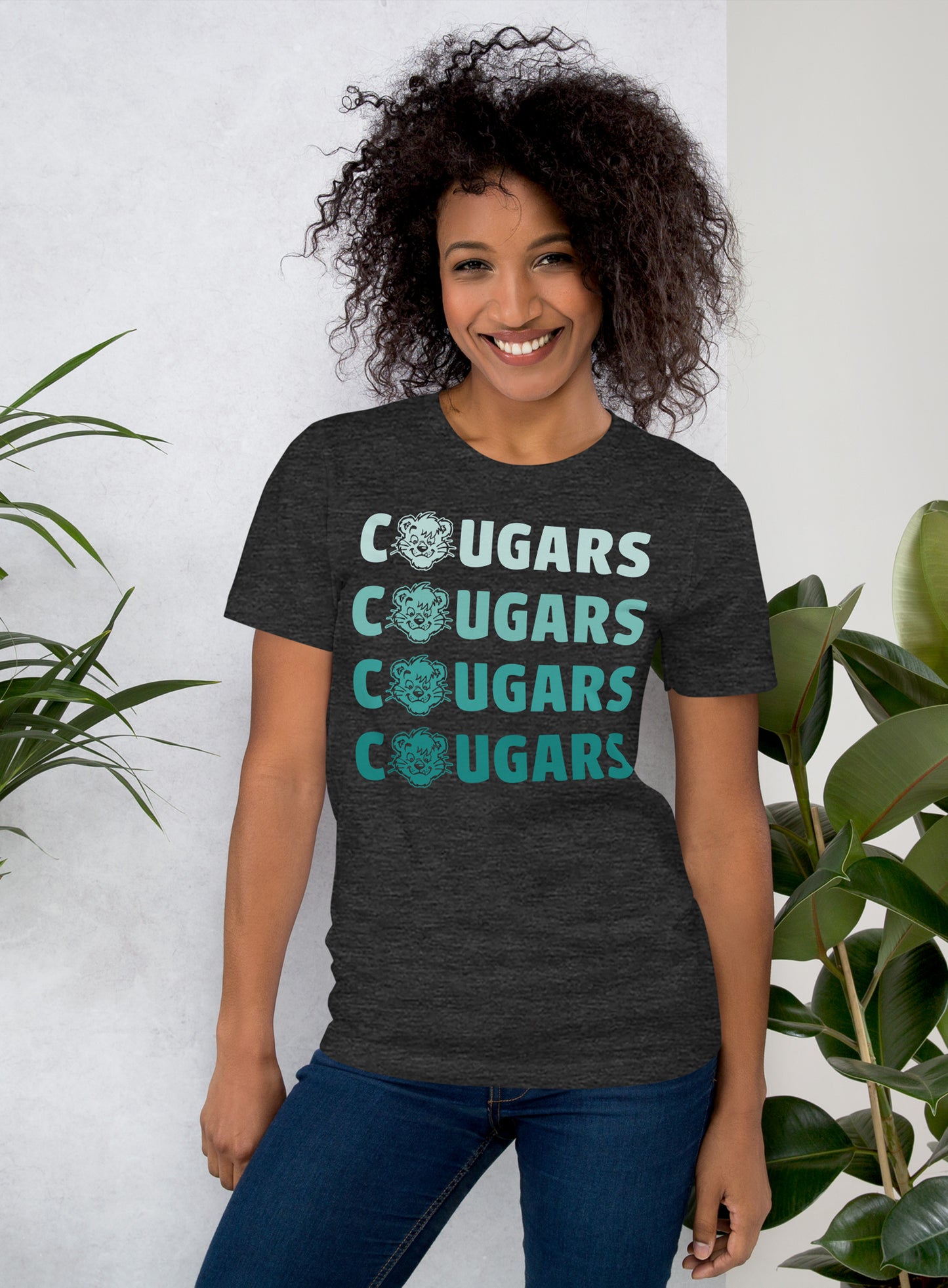 Unisex: Cornerstone Cougars Remix Tee - Dark Grey Heather