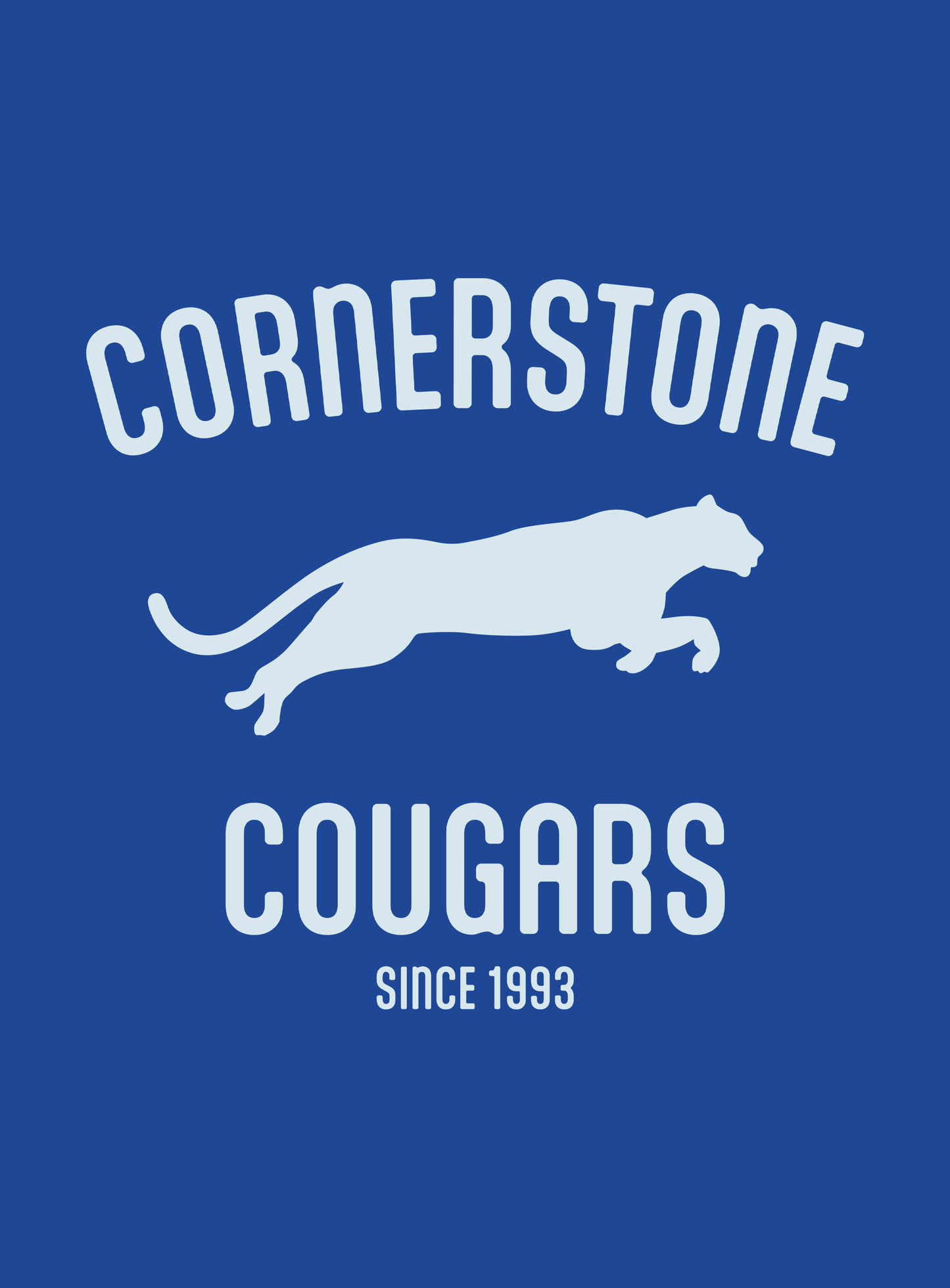 Youth: Run with the Cougars Tee - True Royal