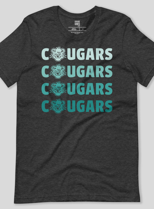 Unisex: Cornerstone Cougars Remix Tee - Dark Grey Heather