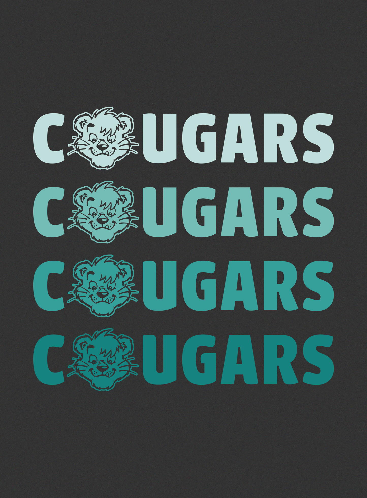 V-Neck: Cornerstone Cougars Remix Tee - Dark Grey Heather