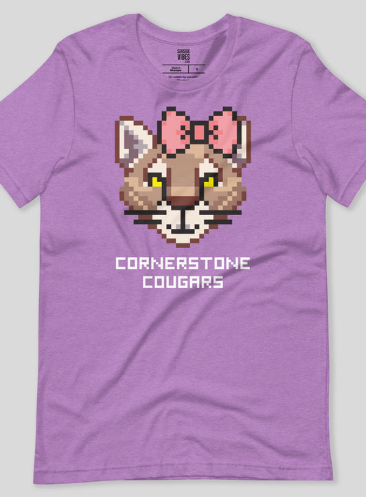 Unisex: Cornerstone Lady Cougars Quest Tee - Heather Purple