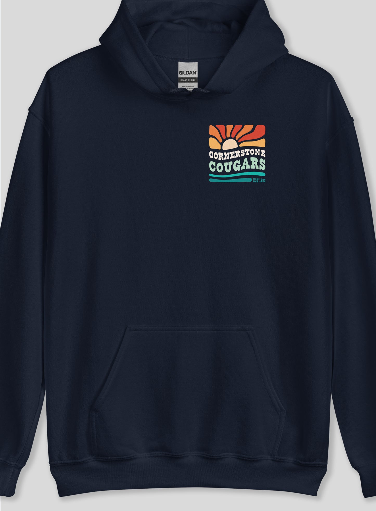 Unisex: Cornerstone Cougars Beach Vibes Pullover Hoodie - Navy