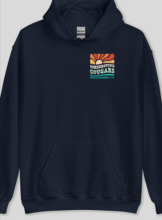 Unisex: Cornerstone Cougars Beach Vibes Pullover Hoodie - Navy