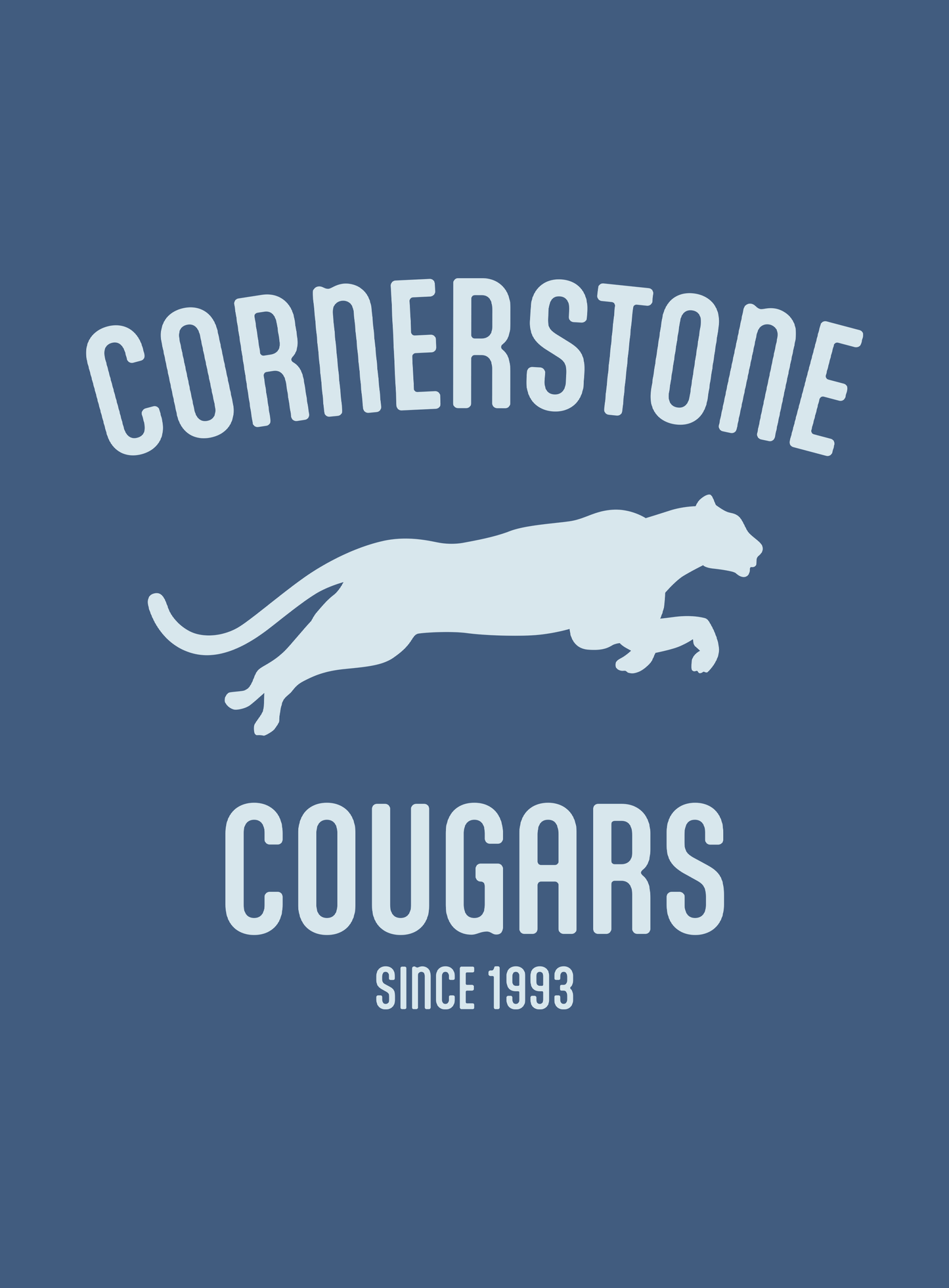 Unisex: Run with the Cougars Pullover Hoodie - Indigo Blue