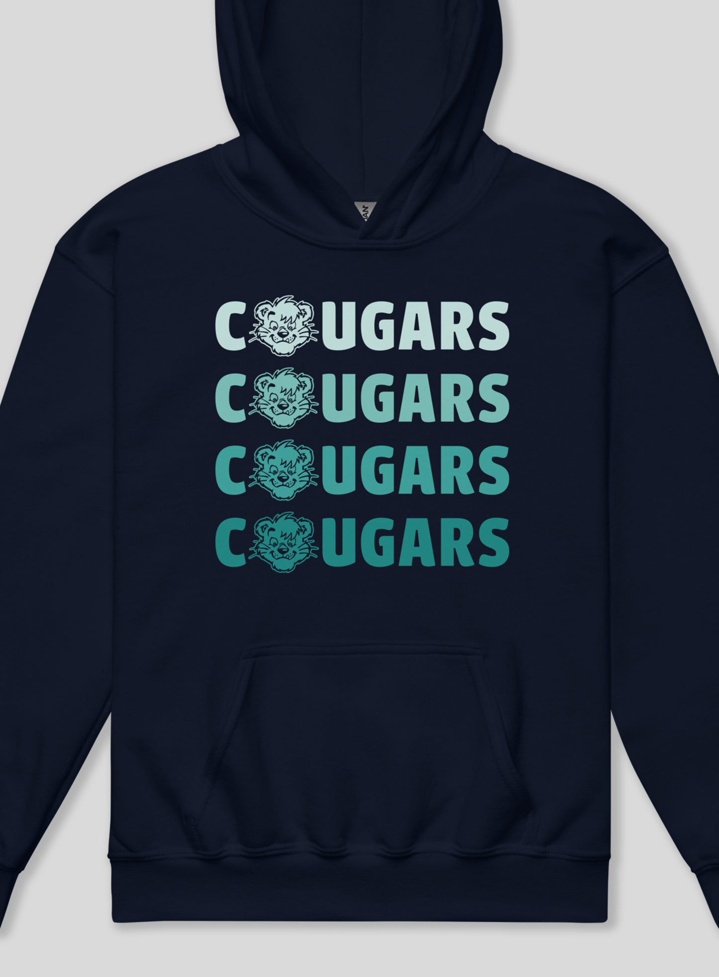 Youth: Cornerstone Cougars Remix Pullover Hoodie - Navy