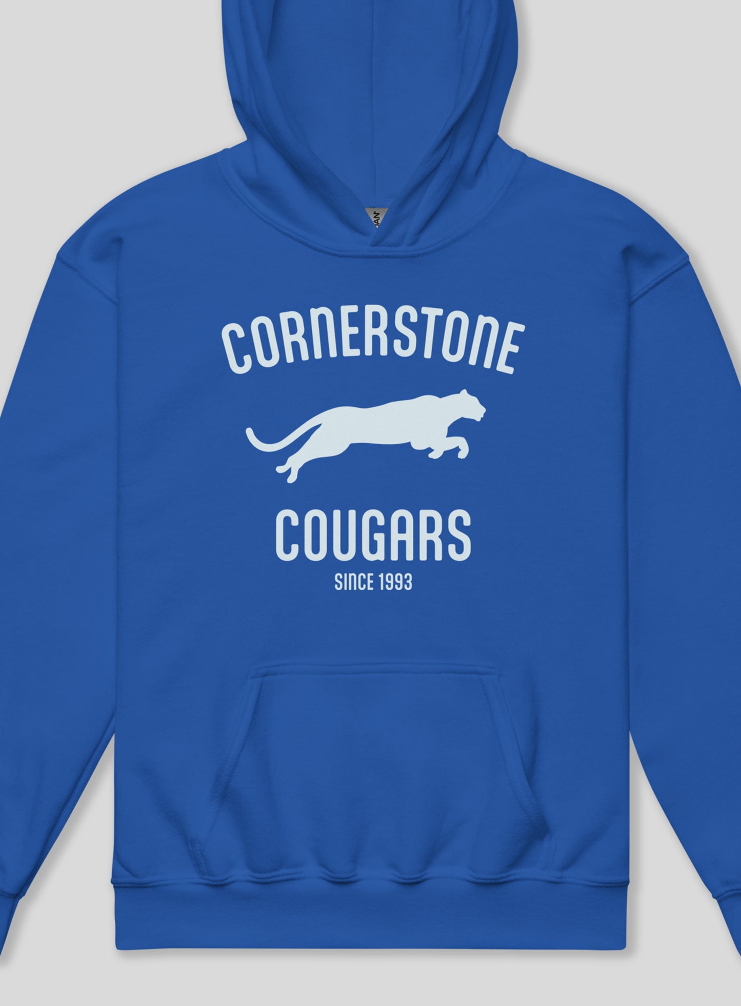 Youth: Run with the Cougars Pullover Hoodie - Royal
