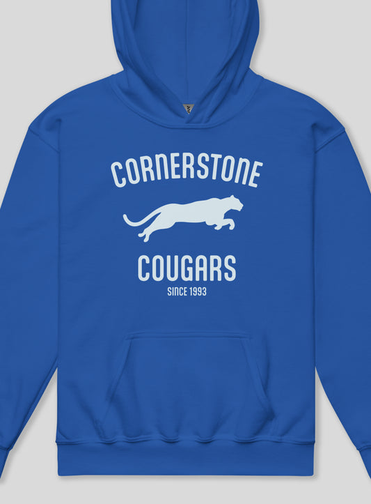 Youth: Run with the Cougars Pullover Hoodie - Royal