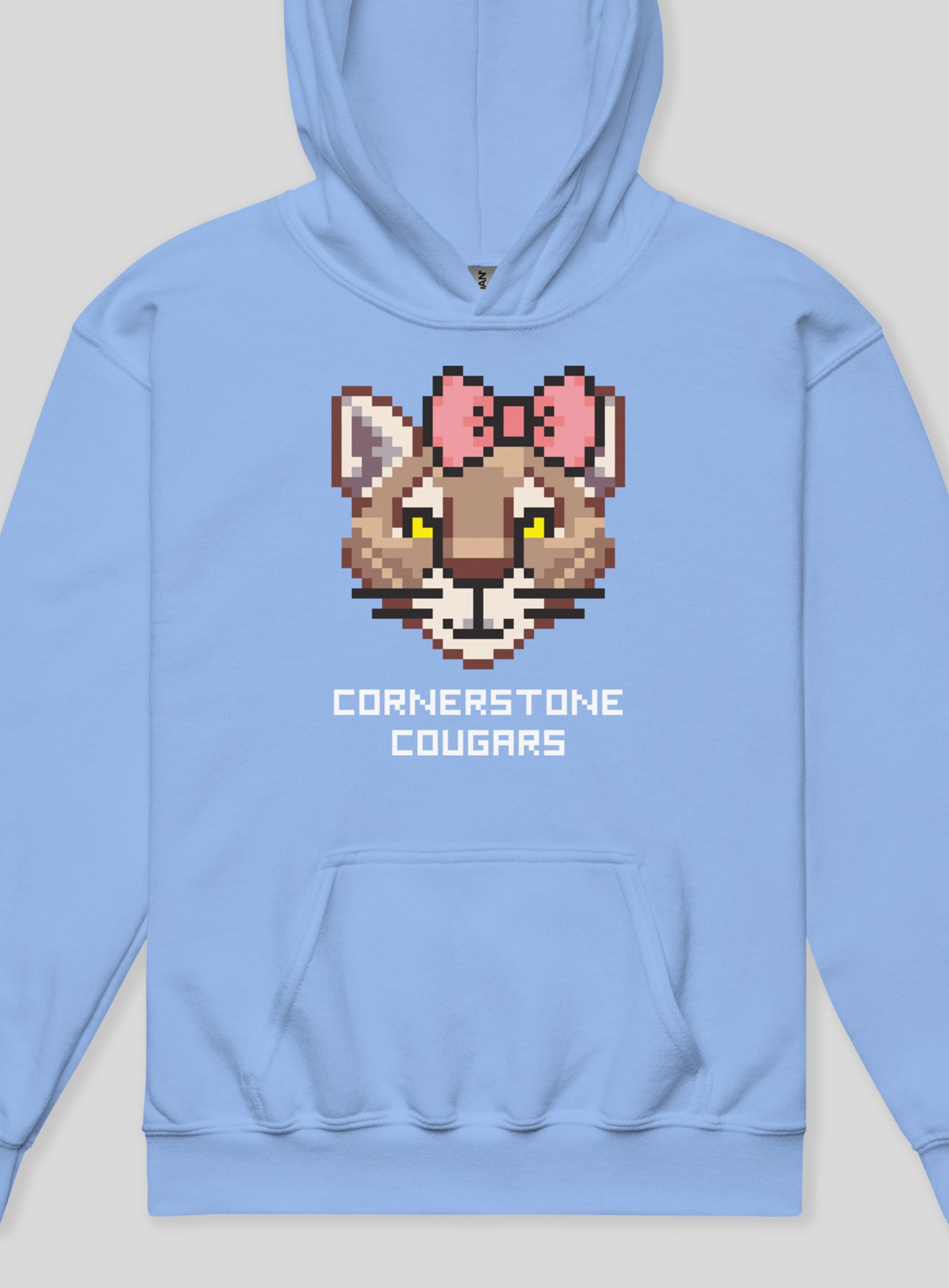 Youth: Cornerstone Lady Cougars Quest Pullover Hoodie - Carolina Blue