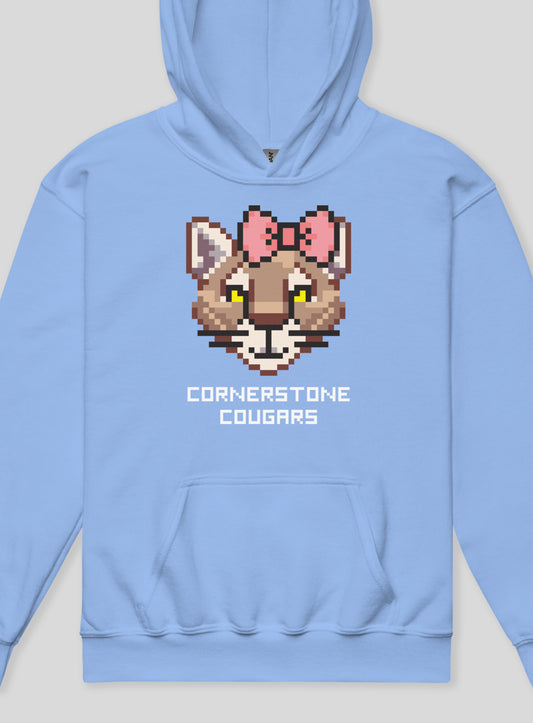 Youth: Cornerstone Lady Cougars Quest Pullover Hoodie - Carolina Blue
