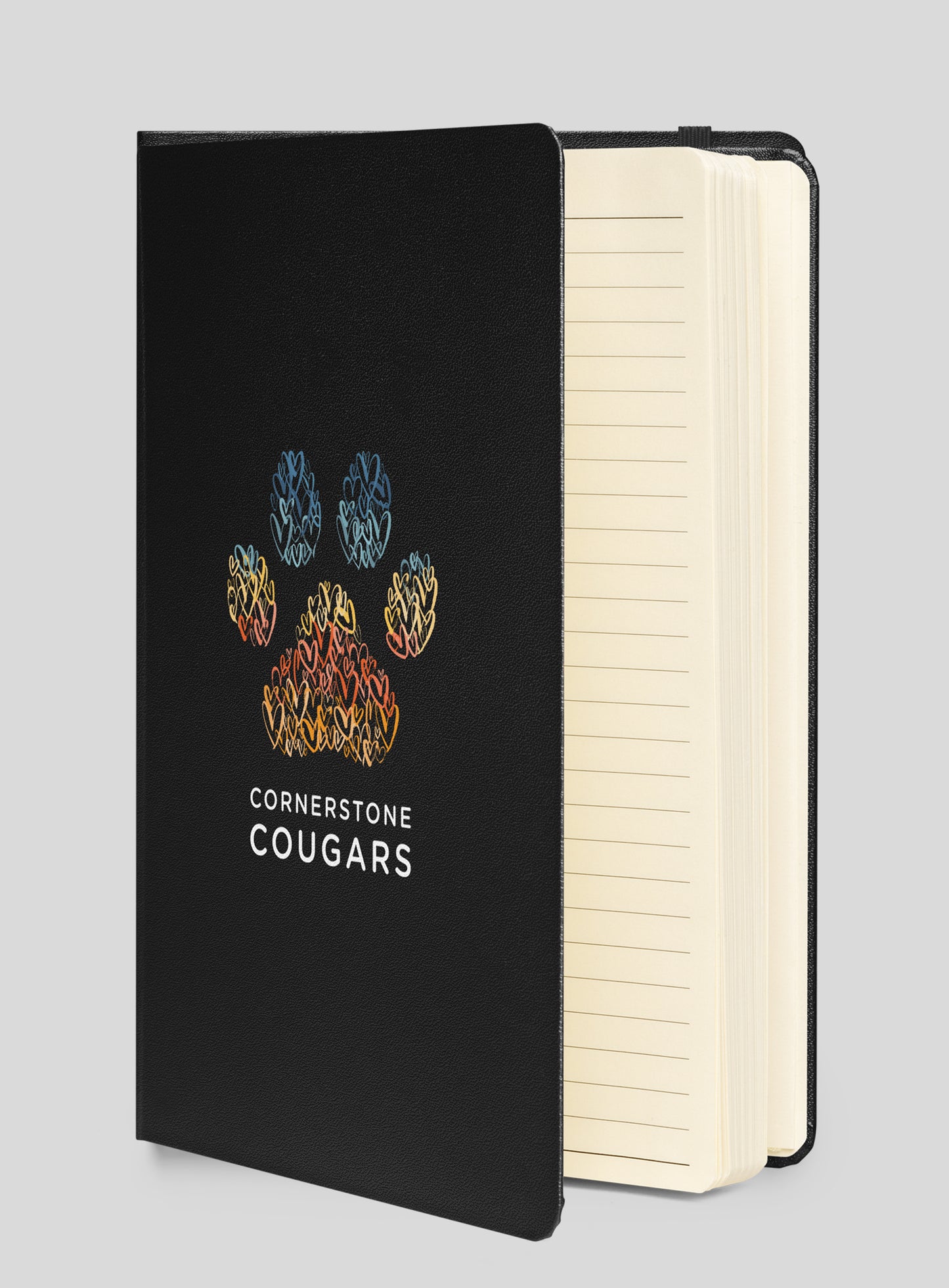 Cornerstone Cougars Pawsitive Vibes Hardcover Bound Notebook - 80 Lined Pages