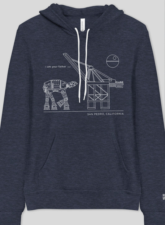 Unisex: San Pedro I Am Your Father Pullover Hoodie - Heather Navy