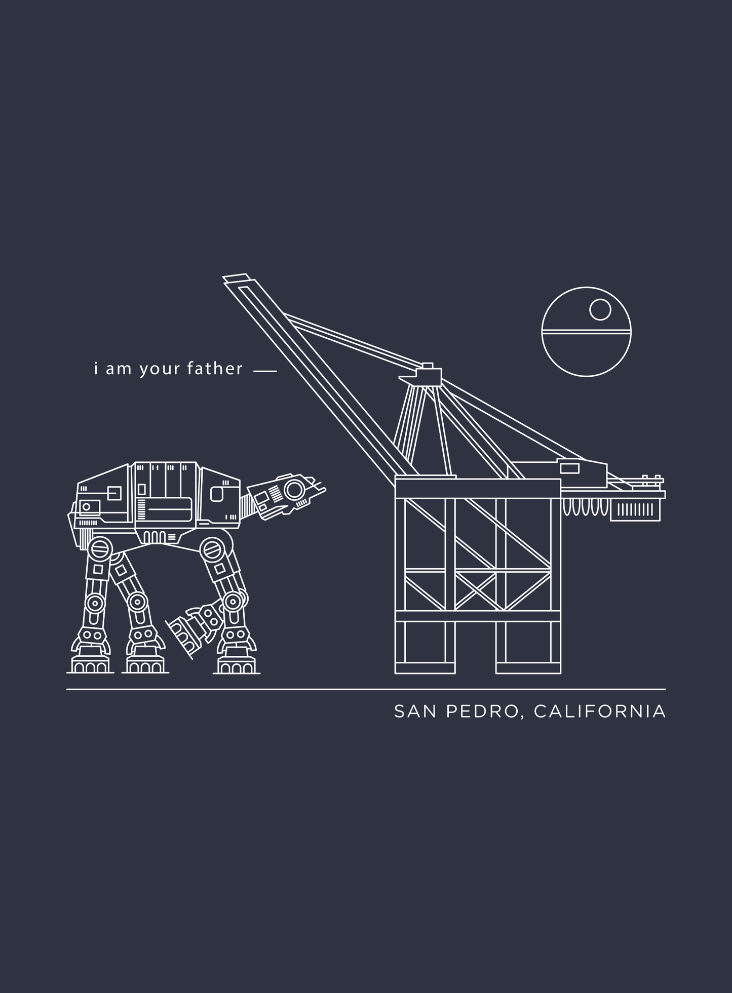 Unisex: San Pedro I Am Your Father Pullover Hoodie - Heather Navy