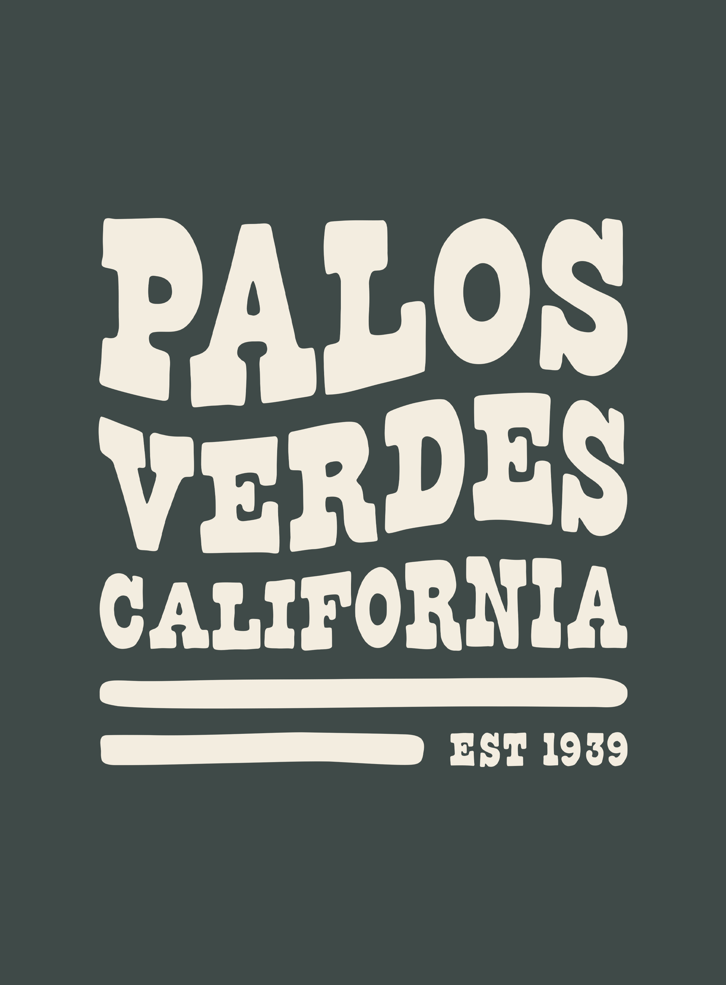 Unisex: Palos Verdes Vibes Pullover Hoodie - Heather Forest