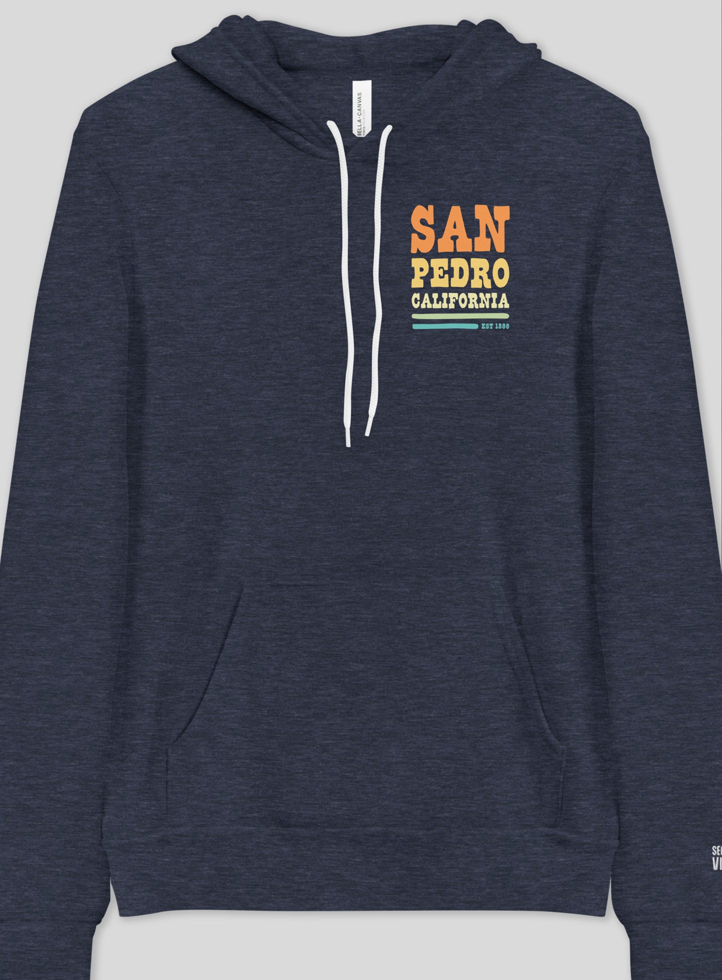 Unisex: San Pedro Vibes Pullover Hoodie - Heather Navy