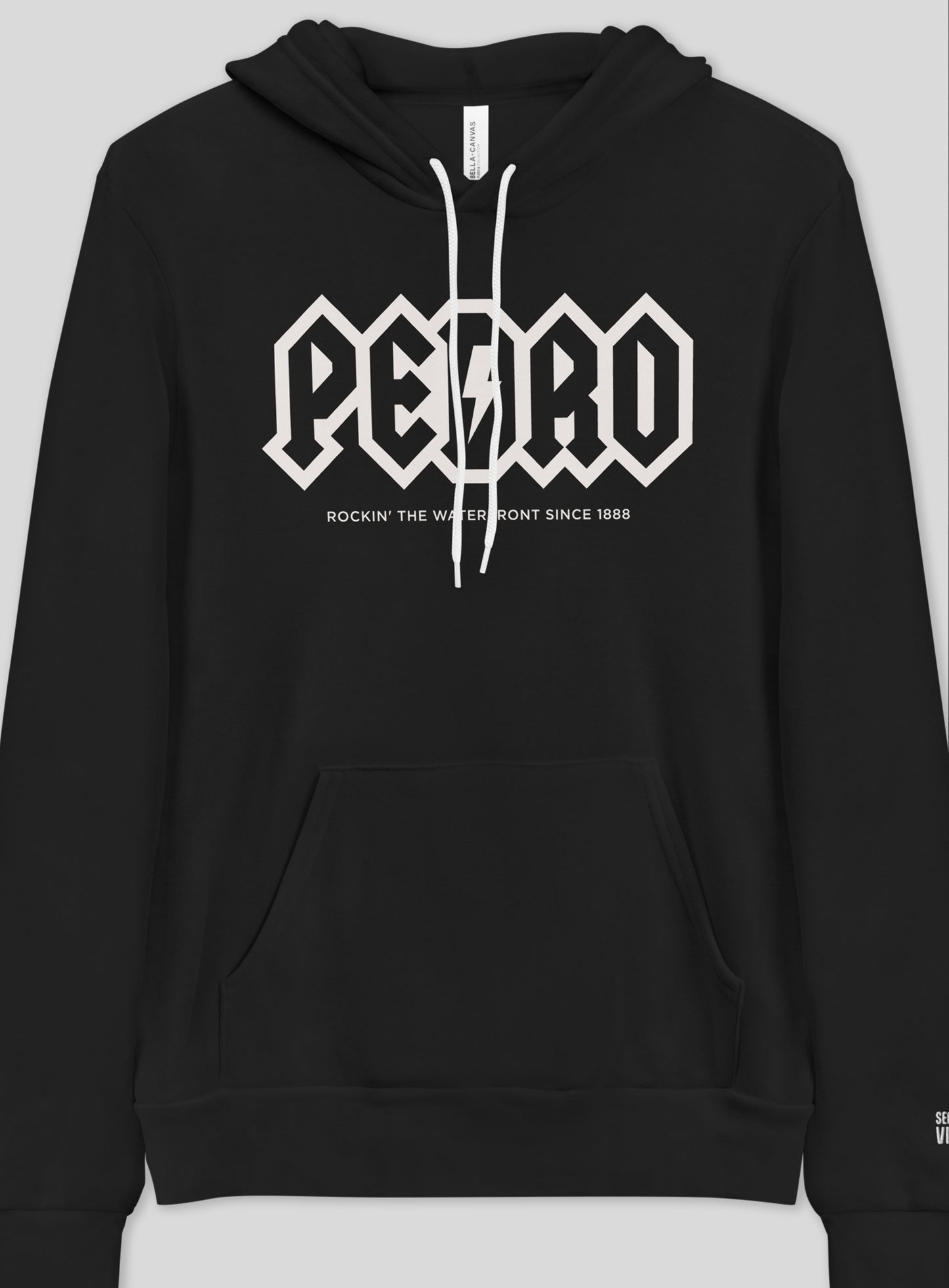 Unisex: San Pedro Rocks Pullover Hoodie - Black