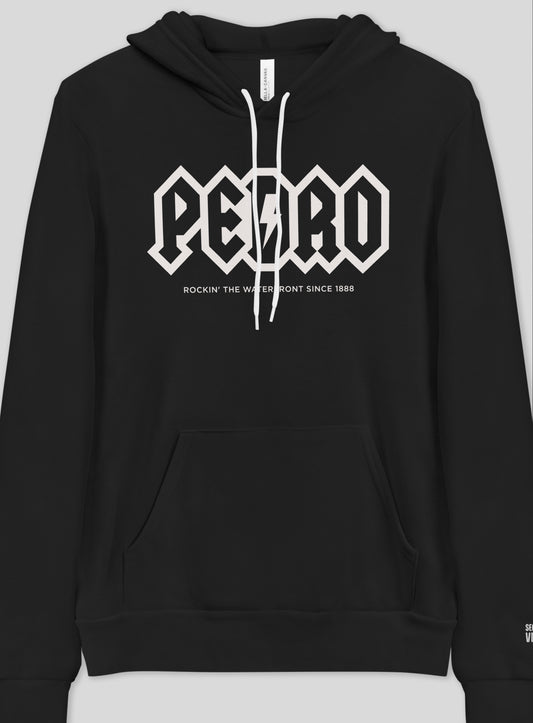 Unisex: San Pedro Rocks Pullover Hoodie - Black
