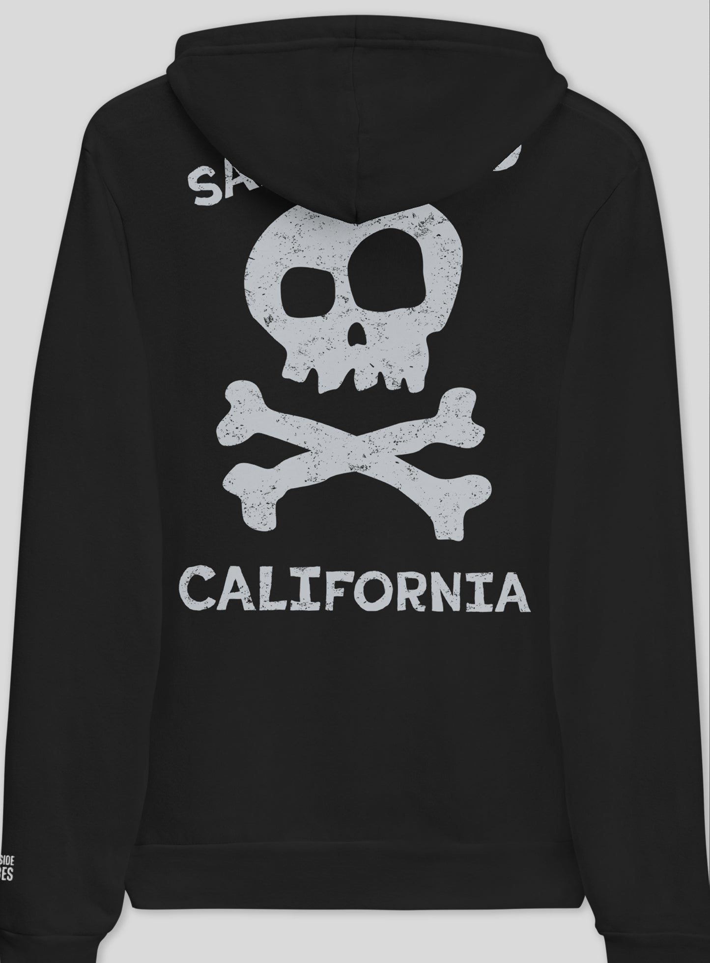 Unisex: San Pedro Skull and Bones Pullover Hoodie - Black