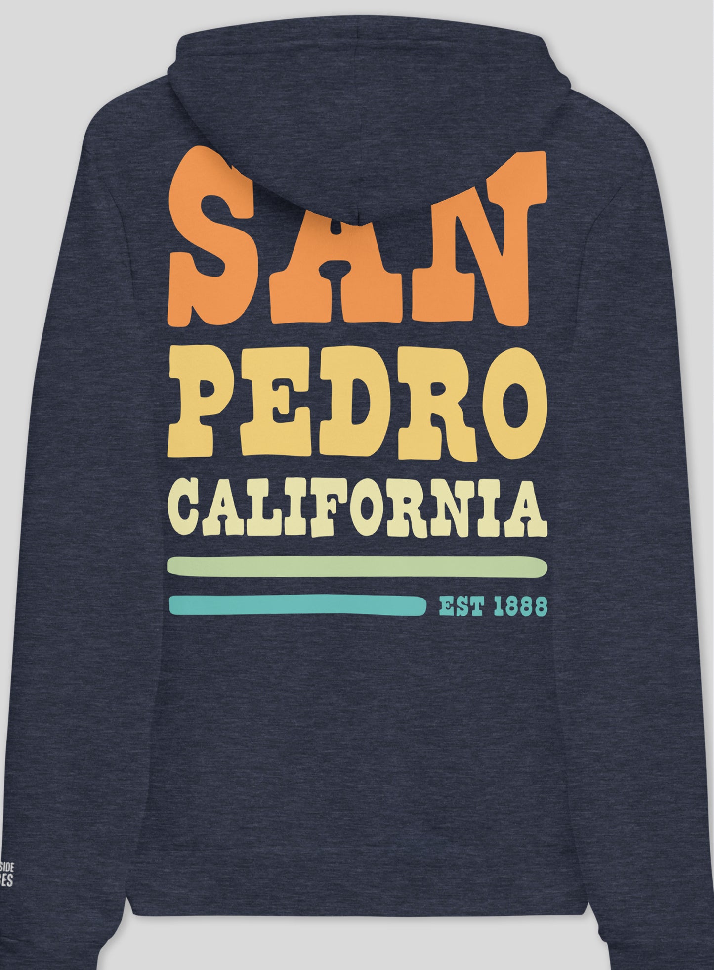 Unisex: San Pedro Vibes Pullover Hoodie - Heather Navy