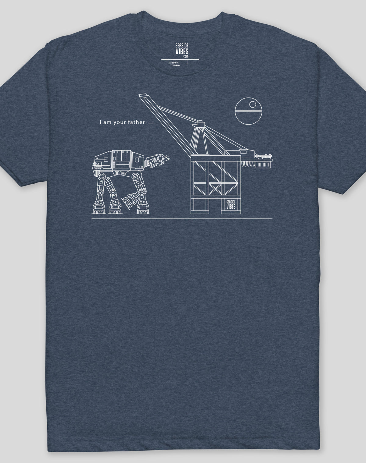 I Am Your Father Crane Tee - Cotton Blend | Midnight Navy