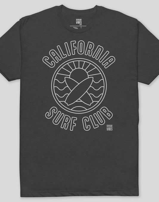 California Surf Club Sunset Tee - Cotton Blend | Charcoal