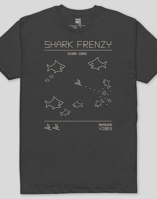 1979 Shark Frenzy Tee - Cotton Blend | Charcoal