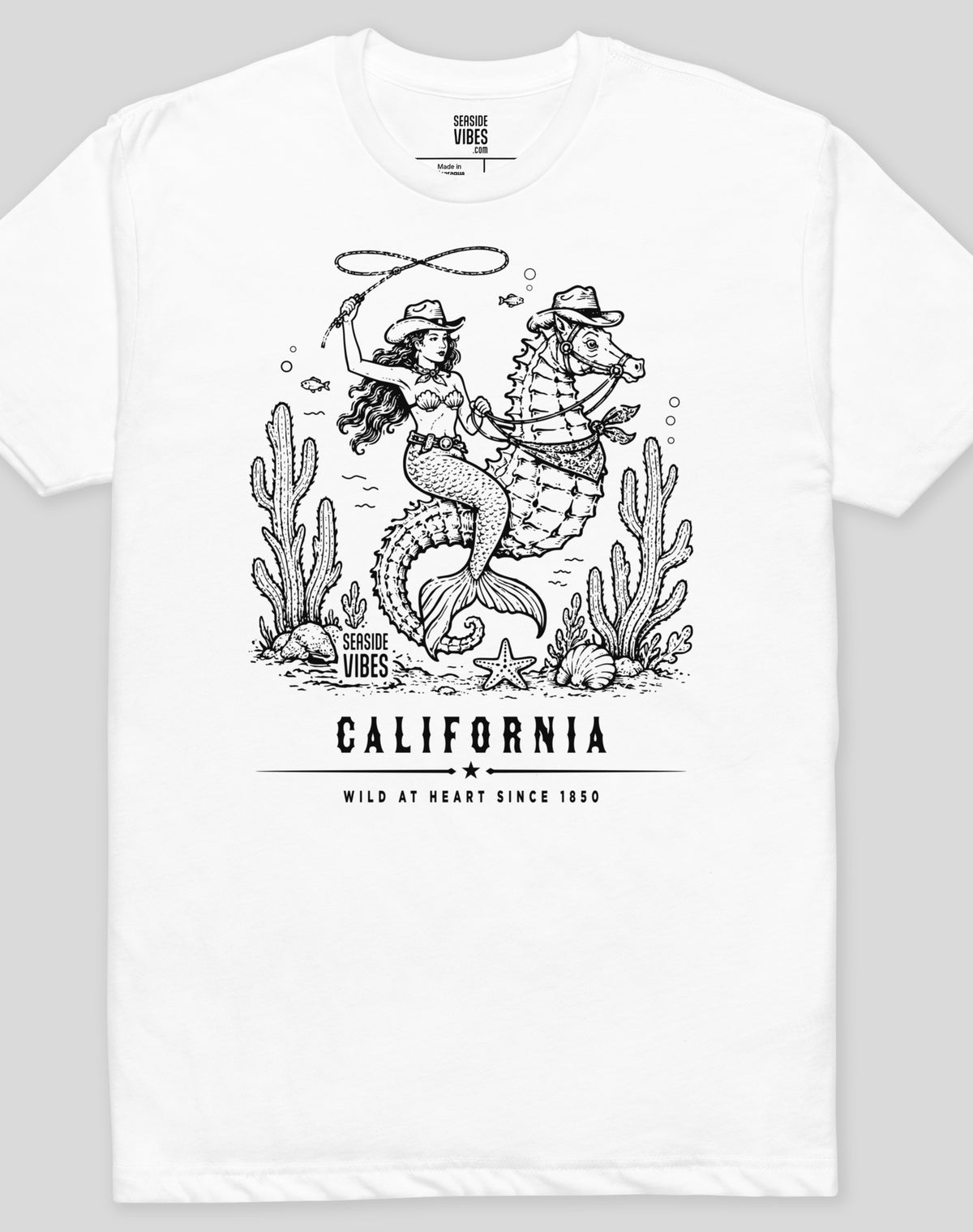 California Wild at Heart Since 1850 Tee - Cotton Blend | White