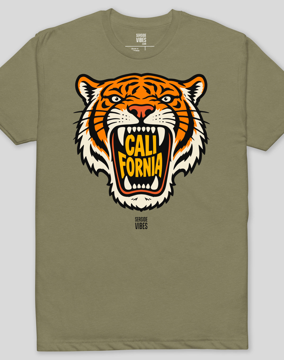 California AF Tiger Tee - Cotton Blend | Military Green