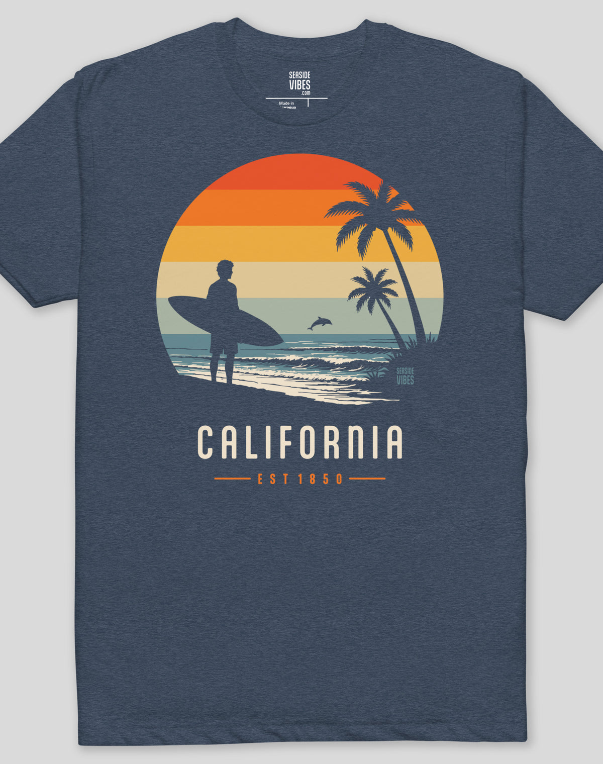 California Away From Keyboard Tee - Cotton Blend | Midnight Navy