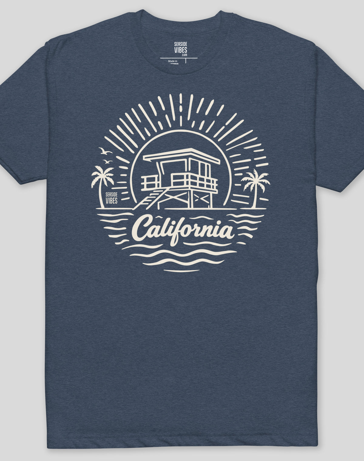 California Sunrise Session Tee - Cotton Blend | Midnight Navy