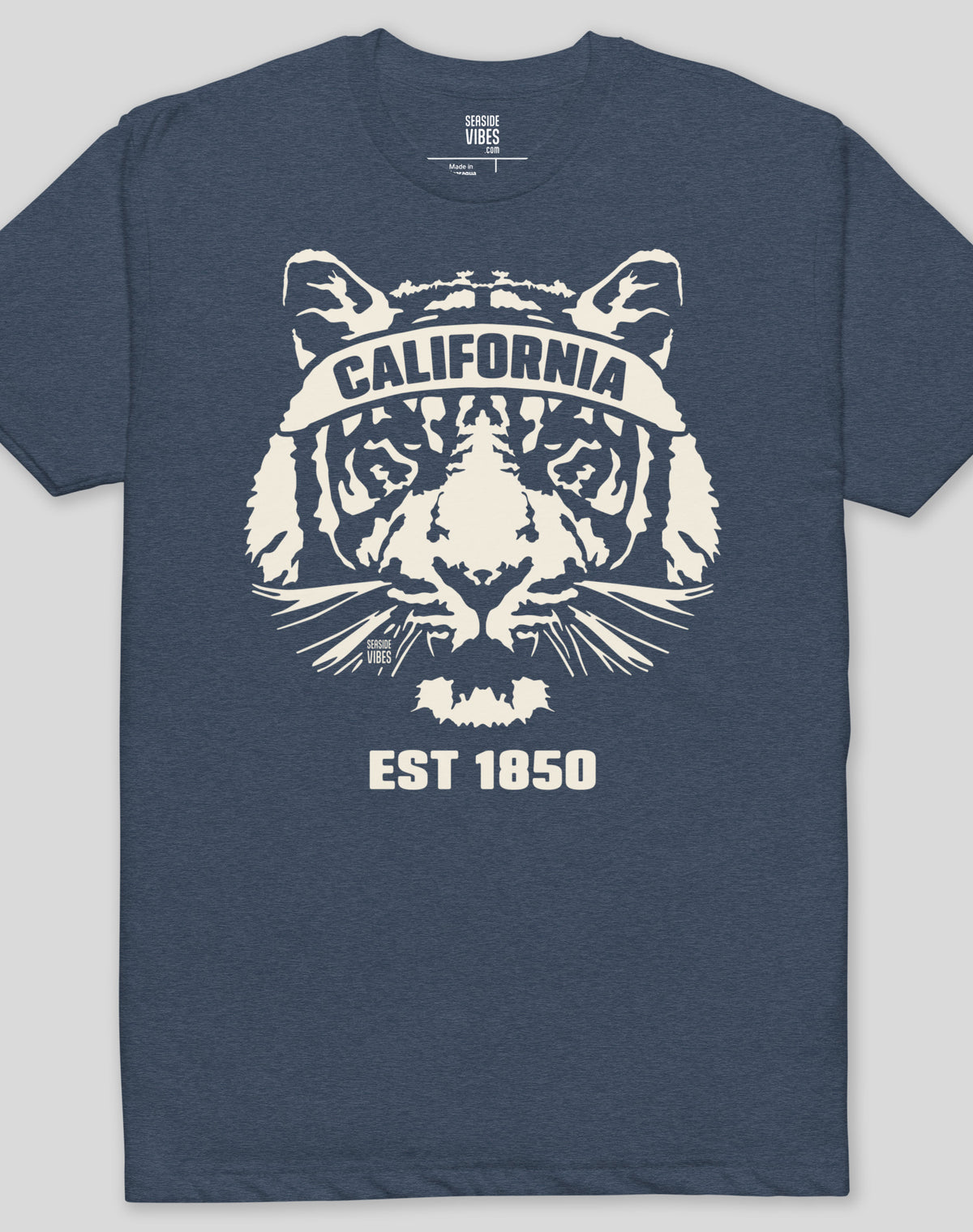 California Tiger Ambush Tee - Cotton Blend | Midnight Navy