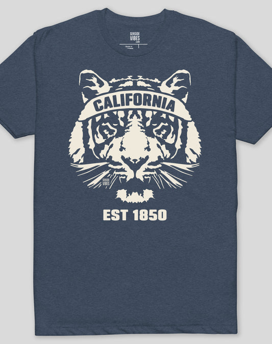 California Tiger Ambush Tee - Cotton Blend | Midnight Navy