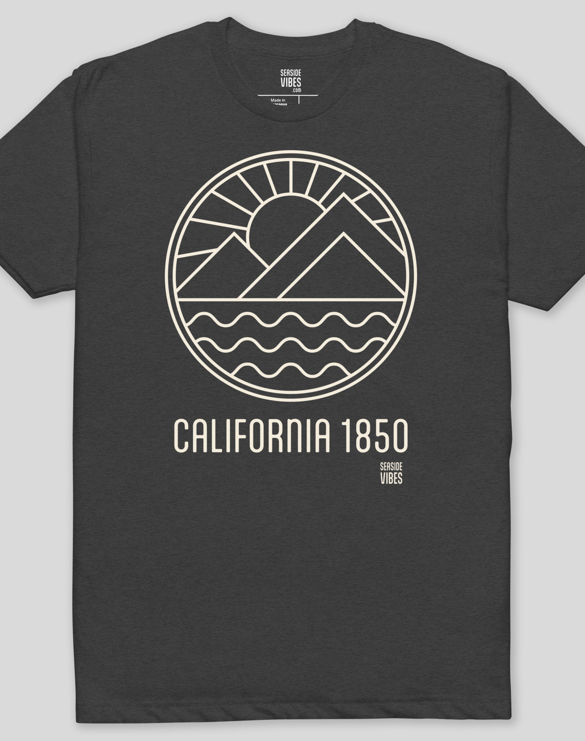 California 1850 Daybreak Tee - Cotton Blend | Charcoal