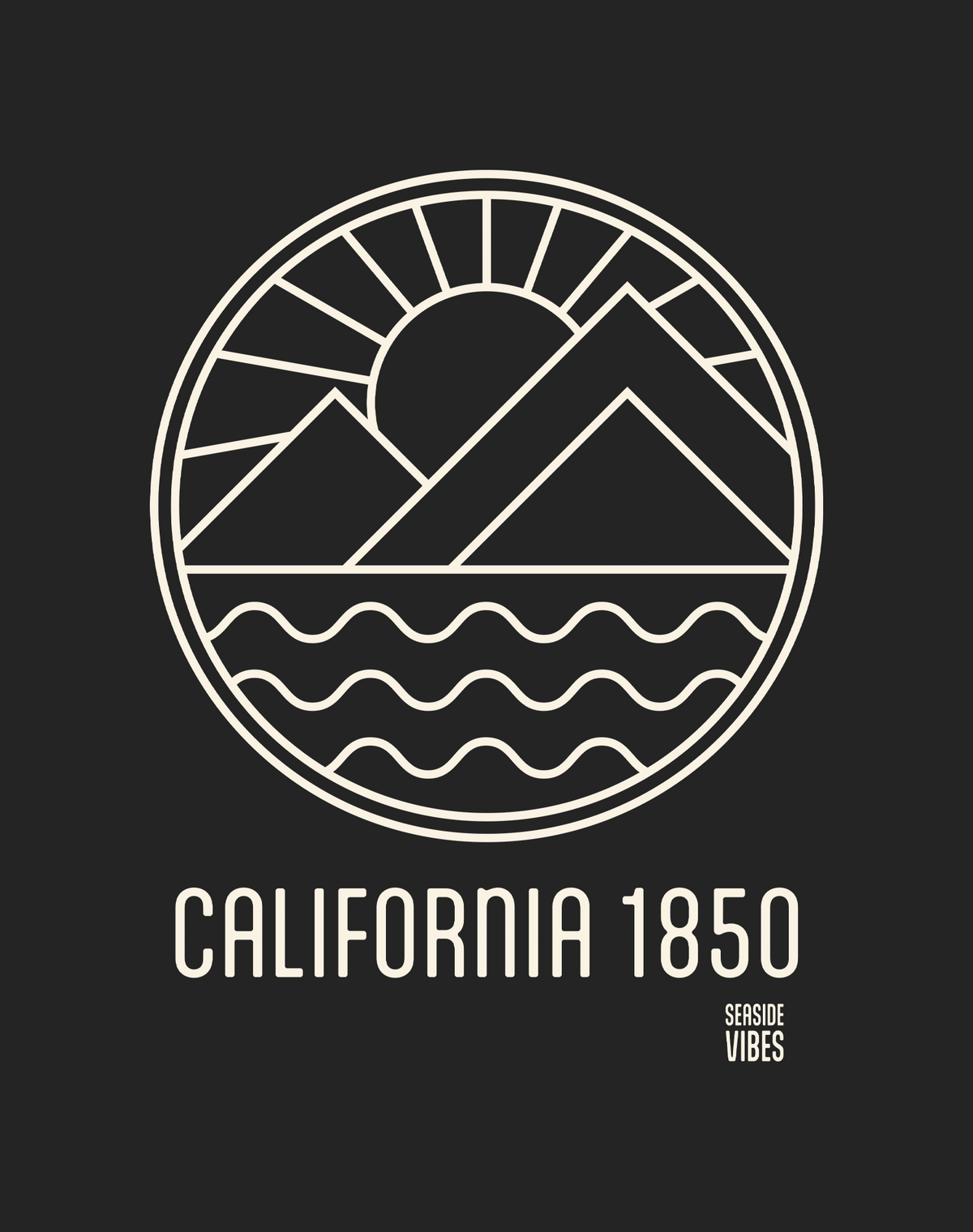 California 1850 Daybreak Tee - Cotton Blend | Charcoal